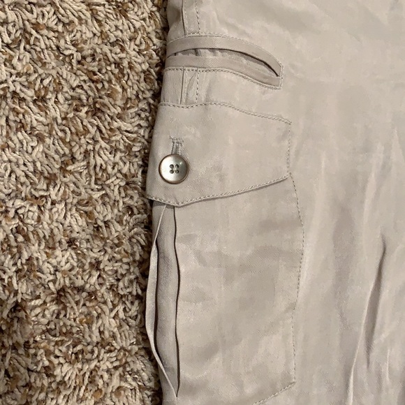 Free People Tan Sateen Pants - Women’s Size 0 - Picture 7 of 10